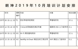 朗坤2019年10月培训计划安排